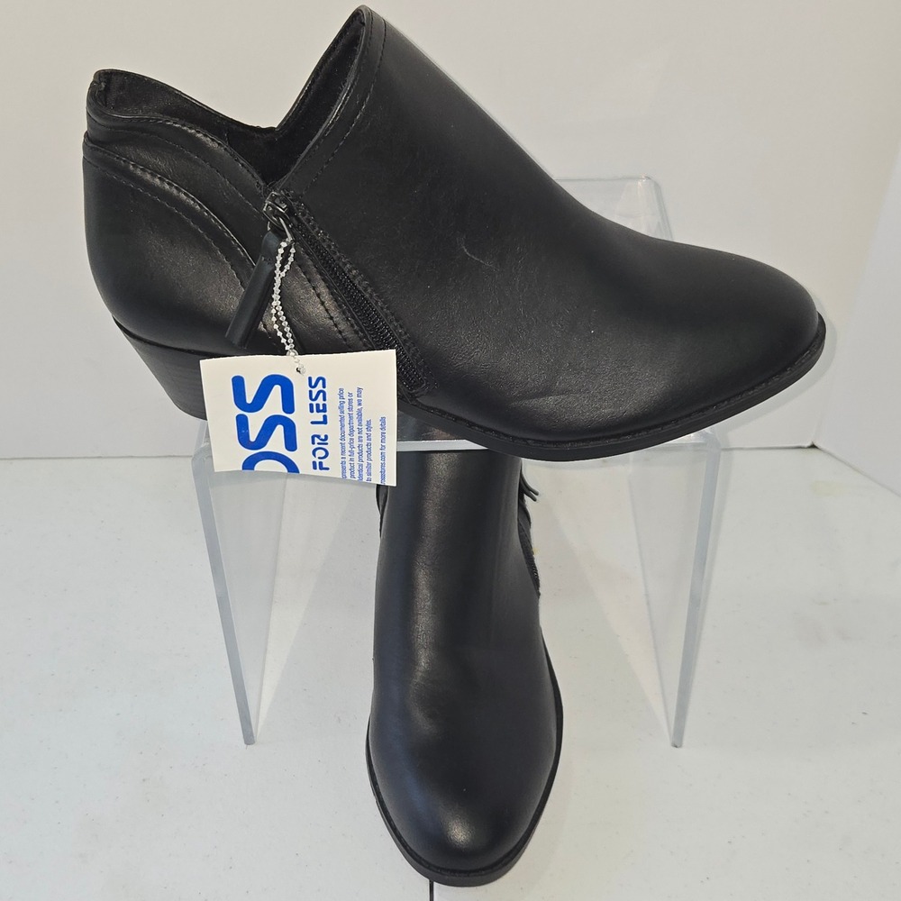 Seychelles Womens Black Faux Leather Side Zip Ankle Booties Size 11 N35517A